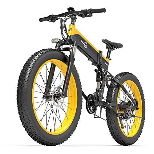 Bicicletas eléctrica : ZIEM Bicicleta Eléctrica Plegable De 500 W, Ciclomotor con Asistencia Eléctrica, Bicicleta Eléctrica De 26 X 4 Pulgadas, Neumático Grueso, Bicicleta De Nieve, Velocidad Máxima De 35 Km / H