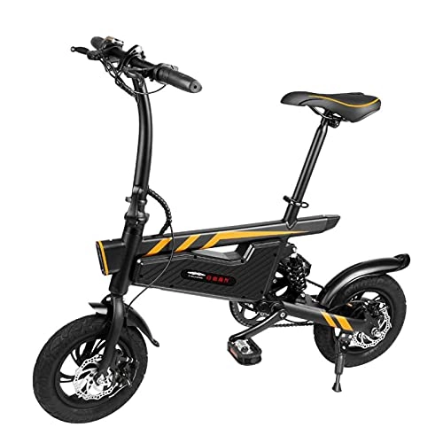 Bicicletas eléctrica : ZIEM Bicicletas eléctricas para Adultos Bicicletas Plegables Impermeables 50KM Kilometraje de conducción Velocidad máxima 25km / h 350W Motor Sistema de Frenos de Disco Dual Rueda de 12 Pulgadas