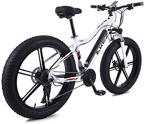 Bicicletas eléctrica : ZJZ Bicicleta de montaña eléctrica 26 Pulgadas 350W 36V 10Ah Bicicleta de Nieve Plegable con neumático Grueso 27 velocidades E-Bike Pedal Assist Frenos de Disco y Tres Modos de Trabajo para Adultos