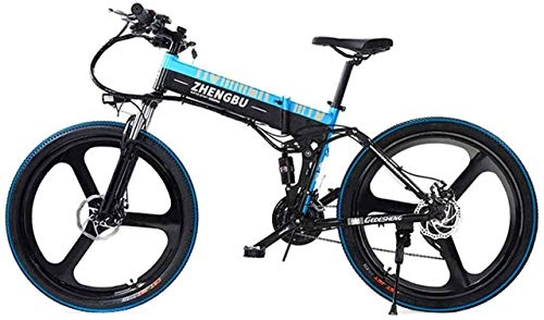 Bicicletas eléctrica : ZJZ Bicicleta de montaña eléctrica de 26"para Hombres y Mujeres, Bicicleta de Ciudad de 400 W con batería de Iones de Litio extraíble de 48 V y 10 Ah, Engranajes de 27 velocidades