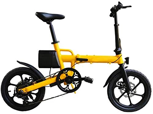 Bicicletas eléctrica : ZJZ Bicicleta eléctrica de 16", Bicicleta de montaña eléctrica para Adultos 250W, Bicicleta eléctrica Plegable 7.8AH 25KM / H
