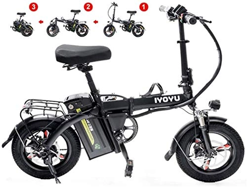 Bicicletas eléctrica : ZJZ Bicicleta eléctrica de montaña Bicicleta de Ciudad eléctrica Ajustable Marco de aleación de Aluminio Ligero Bicicleta eléctrica para Adultos para Deportes Ciclismo Viajes Desplazamientos