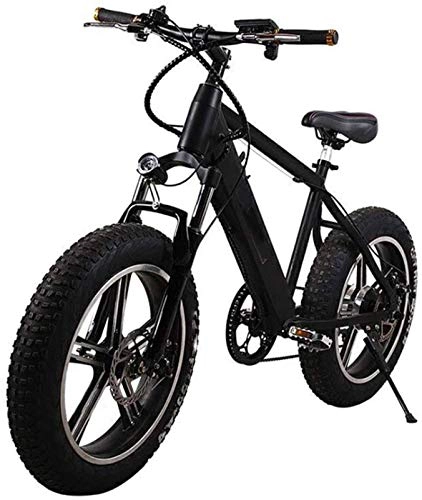 Bicicletas eléctrica : ZJZ Bicicleta eléctrica de montaña para Adultos, Motor de 250 W, 20 Pulgadas, 4, 0 neumático Ancho, Moto de Nieve, batería extraíble, Frenos de Disco Doble, Urbano, Bicicleta eléctrica, Unisex