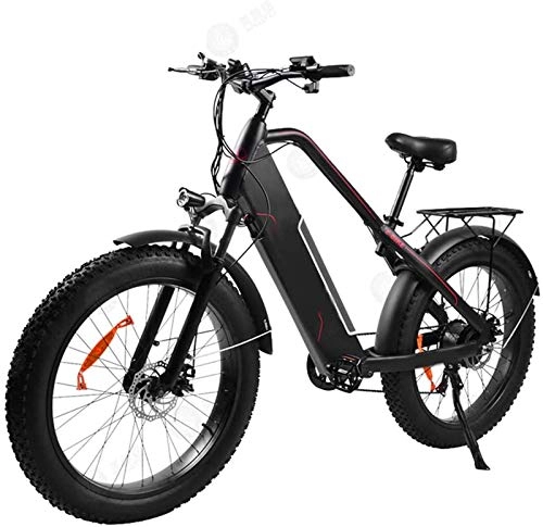Bicicletas eléctrica : ZJZ Bicicleta eléctrica Plegable para Adultos 500w 7 velocidades 48v 12ah Batería de Iones de Litio extraíble 4.0 Neumático Gordo Bicicleta de Nieve para Todo Terreno Plegable