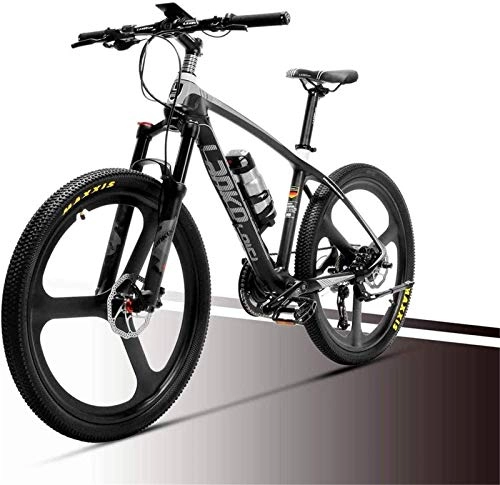 Bicicletas eléctrica : ZJZ Bicicletas, 36V 6.8AH Bicicleta de montaña eléctrica Viaje en Ciudad Ciclismo de Carretera Bicicleta Fibra de Carbono Superligera 18 kg Sin Bicicleta eléctrica con Freno hidráulico