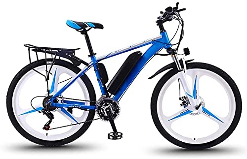 Bicicletas eléctrica : ZJZ Bicicletas, Bicicleta de montaña Bicicleta eléctrica Plegable de 27 velocidades 36V 10AH Potentes Bicicletas de montaña de suspensión Total de Resistencia de 70 kilómetros