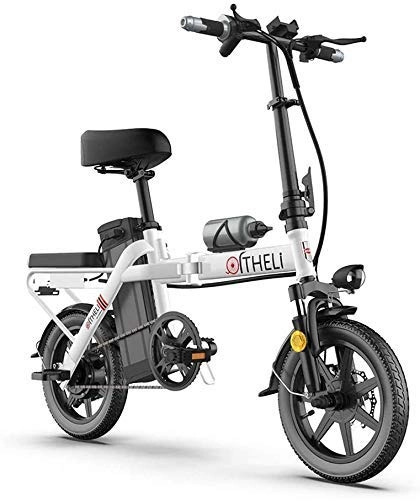Bicicletas eléctrica : ZJZ Bicicletas, Bicicleta Eléctrica Plegable Bicicleta Plegable Altura Ajustable Portátil para Adultos Ciclismo Confort Bicicletas Bicicleta de aleación de Aluminio de 350 W con 3 Modos de conducción