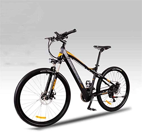 Bicicletas eléctrica : ZJZ Bicicletas eléctricas de montaña de 27, 5 Pulgadas, Instrumento LED Que amortigua la Horquilla Delantera Bicicleta de aleación de Aluminio para Adultos Deportes al Aire Libre