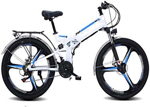 Bicicletas eléctrica : ZJZ Bicicletas eléctricas Plegables de 26 Pulgadas, Bicicleta de montaña, batería de Litio 48V10Ah, Bicicleta para Adultos de 21 velocidades, posicionamiento GPS, Ciclismo Deportivo