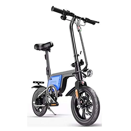 Bicicletas eléctrica : ZLQ 12 Pulgadas Bicicleta Eléctrica Plegable 250W 36V E-Bici con 10.4Ah Batería De Litio Velocidad Máxima 25 Km / H E-ABS Doble Freno De Disco Resistencia Alcanza 35M-40 Kilometros, C