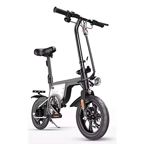Bicicletas eléctrica : ZLQ Bicicleta Elctrica De 12 Pulgadas con Sper Ligero 250W 36V Plegable E-Bici con La Batera De Litio 8Ah Ciudad De Bicicletas Velocidad Mxima 25 Km / H E-ABS Doble Freno De Disco, C