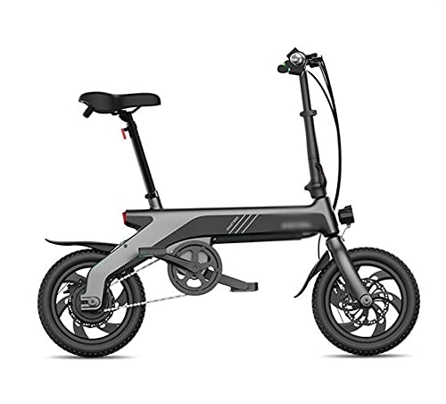 Bicicletas eléctrica : ZWHDS Bicicleta eléctrica de 12 Pulgadas - 35 0W 10AH Batería de batería de Litio Ultra Ligera Que Conduce pequeña Bicicleta de e-Bicicleta Plegable (Color : Black)