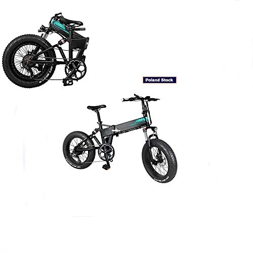 Bicicletas eléctrica : ZXM Bicicleta eléctrica de ciclomotor Plegable, versión de Tres velocidades Neumáticos de 20 Pulgadas Motor de 250 W Máx. 24 km / h Batería de 12.5Ah LED Bicicleta