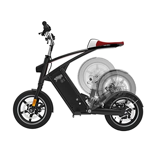 Bicicletas eléctrica : ZXQZ Bicicleta Electrica, Bicicleta de Ciudad Plegable con Luces LED Y A Prueba de Agua IPX5, Bicicleta Eléctrica de 36V 10Ah, Capacidad de Carga 120 Kg