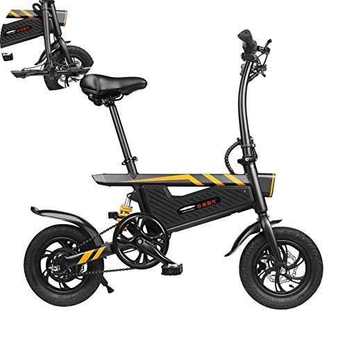 Bicicletas eléctrica : ZZQ Bicicleta elctrica elctrica Plegable Ligera de la aleacin de Aluminio de la Bicicleta T18 250W Motor 36V 25Km / h MAX IP54 Impermeable Ligera