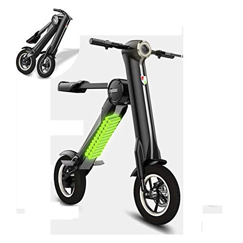 Bicicletas eléctrica : ZZQ Bicicleta elctrica Plegable Ligera 350W 36V E-Bike con Marco Plegable, Pedal y Pantalla de Monitor LED