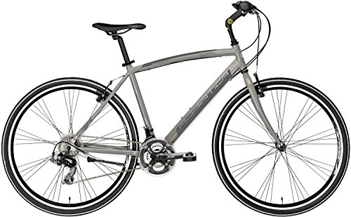 Bicicletas híbrida : Adriatica - Bicicleta híbrida Boxter de hombre con cuadro de aluminio, ruedas de 71, 12 cm (28 pulgadas), cambios Shimano de 21 velocidades, gris