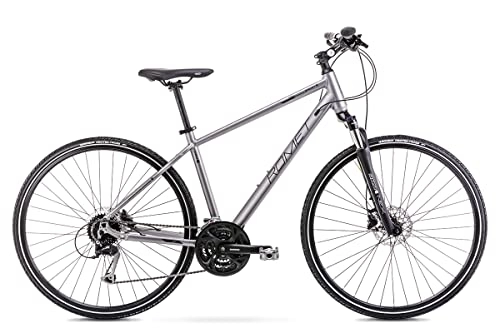 Bicicletas híbrida : Bicicleta Híbrida Bike hybrid aluminio shimano Romet Orkan 5 (L, Grafite)