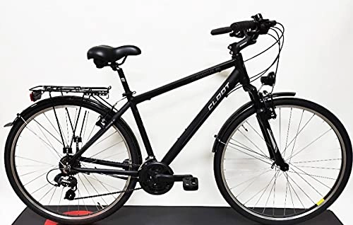 Bicicletas híbrida : CLOOT Bicicleta Hibrida-Bicicleta Trekking Adventure 7.1 Cuadro Aluminio 6061 con Horquilla 50mm y Cambio Sunrun 21V