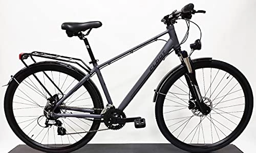 Bicicletas híbrida : CLOOT Bicicleta hibrida o Trekking Adventure 7.1 Disc Shimano 24V con Horquilla con Bloqueo y Frenos de Disco hidráulicos, Bicicletas para Hombre y para Mujer.(Talla L (176-188))