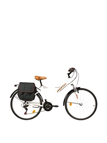 Bicicletas híbrida : Moma - Bicicleta Híbrida Shimano. Aluminio, 18 velocidades, Ruedas de 26", suspensión