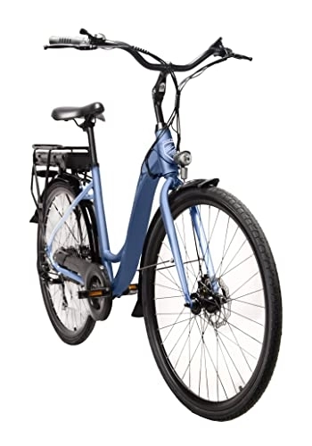 Bicicletas híbrida : Wildtrak 700C Híbrida Flow Bicicleta Eléctrica de Aleación, Unisex, 7 velocidades, Gris Oscuro