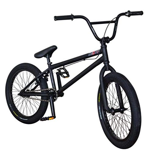 BMX : 20 "BMX Bike Freestyle para ciclistas principiantes a avanzados, cuadro de acero cromo-molibdeno de alta resistencia que absorbe los golpes, engranaje BMX 25X9t, diseño de freno en forma de U