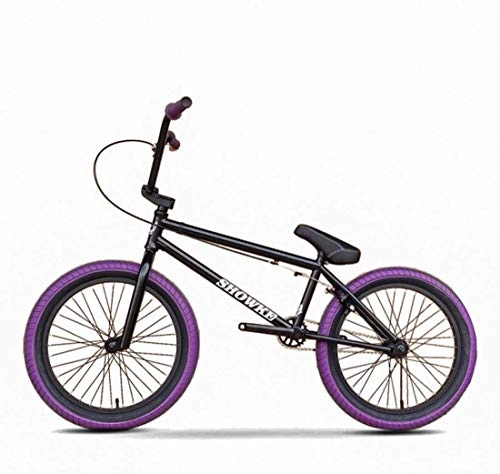 BMX : AISHFP Adultos de 20 Pulgadas Bici de BMX, Fancy Demostración de la Bicicleta para Principiantes de Nivel a los Jinetes avanzados Motos de Calle Freestyle BMX Stunt Acción, A