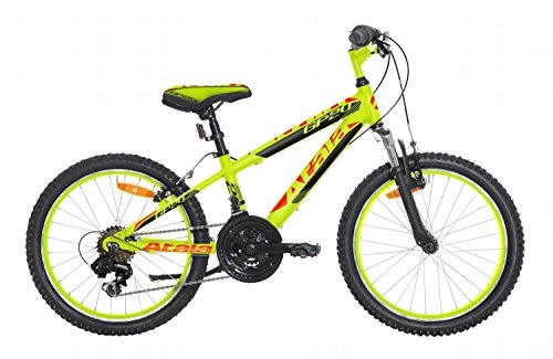 BMX : Atala - Bicicleta infantil GP 20 18 V, color negro / amarillo – rojo, 20 pulgadas, altura máxima 130 cm