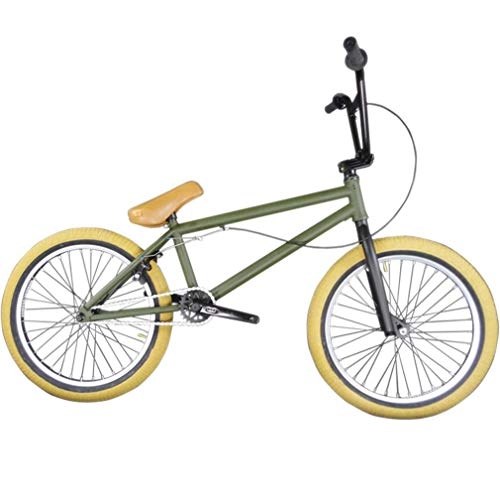 BMX : Bicicleta BMX de 20 pulgadas para adolescentes y adultos: niños, hombres, cuadro de acero con alto contenido de carbono, horquilla delantera y manillar, ruedas de aleación de aluminio, BMX Freestyle