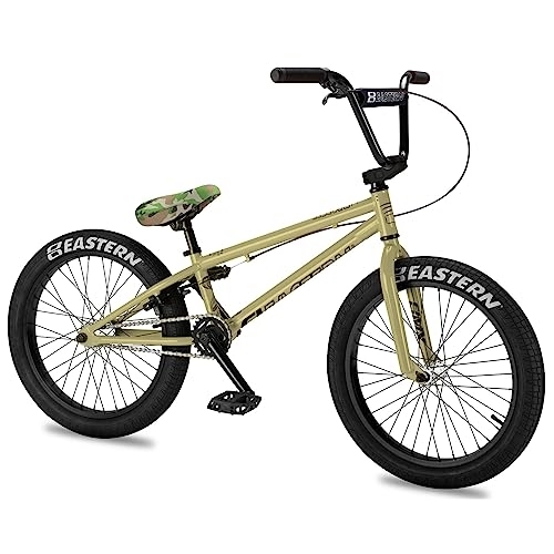 BMX : Bicicleta BMX Eastern Bikes Cobra de 20 Pulgadas, Bicicleta Freestyle Ligera (Beige & Camuflaje)