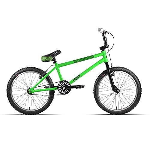 BMX : Bicicleta BMX en Verde - Bicicleta de piñón Libre - Bicicleta BMX 20