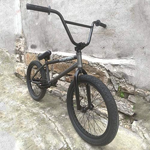 BMX : Bicicleta BMX freestyle para adultos, adolescentes - Ruedas de doble capa de 20 pulgadas - Manillar Cr-Mo de 8, 6 pulgadas - Neumáticos de 2, 3 pulgadas - Cuadro y horquilla de acero al cromo-molibdeno