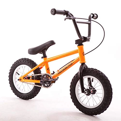 BMX : Bicicleta BMX para niños: niños y niñas, ruedas de aleación de aluminio de 12 pulgadas, cuadro y horquilla de acero Cr-Mo, sistema de potencia 25x9T, altura aplicable: 3.3 pies - 4.2 pies o menos
