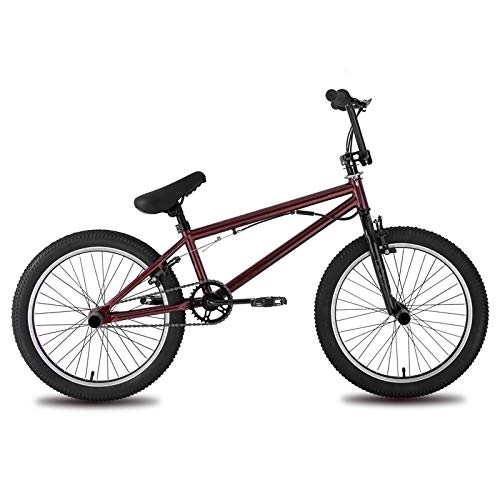 BMX : Bicicleta de acero Bmx de 50, 8 cm, con doble pinza de freno para espectáculo, bicicleta acrobática, para entorno urbano y desplazamiento hacia y desde el trabajo