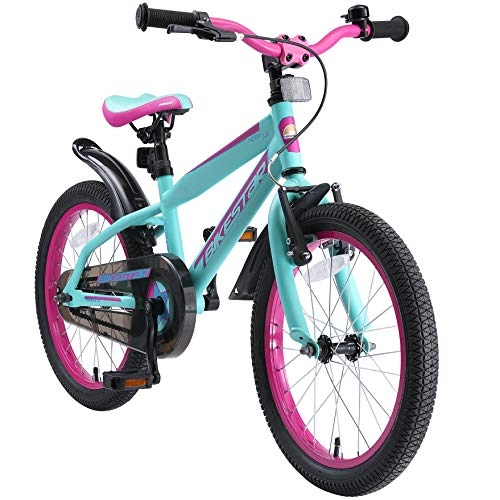 BMX : BIKESTAR Bicicleta Infantil para niños y niñas a Partir de 5 años | Bici de montaña 18 Pulgadas con Frenos | 18" Edición Mountainbike Berry Turquesa