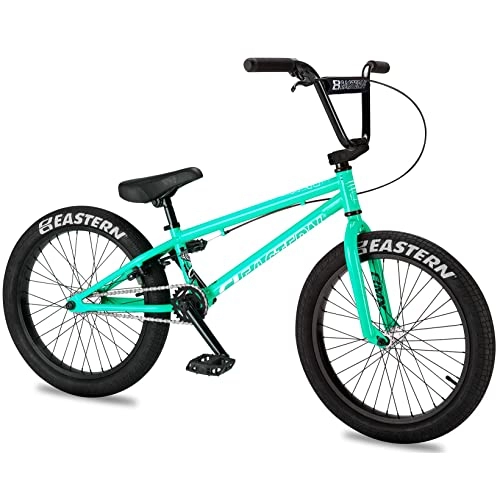BMX : Eastern Bikes Cobra Bicicleta BMX de 20 pulgadas, color verde azulado, marco de acero de alta resistencia