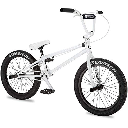 BMX : Eastern Bikes Element Bicicleta BMX de 20 pulgadas, cuadro completo Chromoly y horquillas Chromoly (blanco)