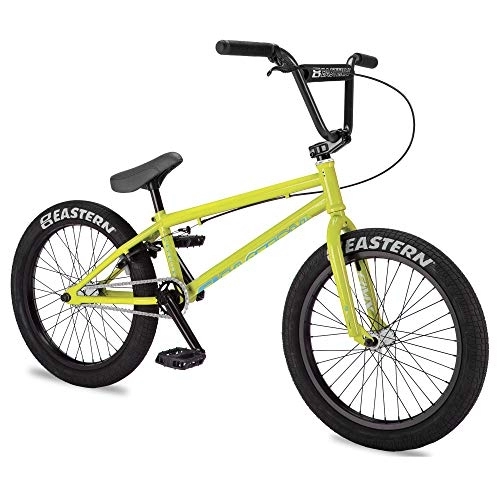 BMX : Eastern Bikes Javelin BMX, tubo de dirección y plumón cromado (amarillo neón) de 20 pulgadas