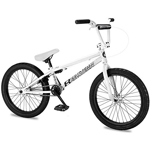 BMX : Eastern Bikes Paydirt Bicicleta BMX de 20 pulgadas, blanco, marco de acero de alta resistencia