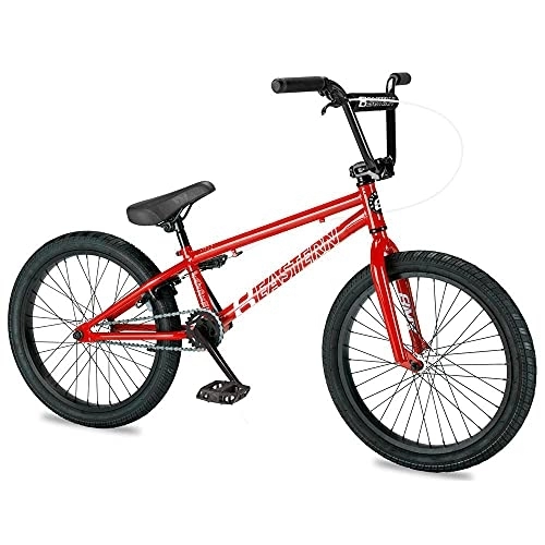 BMX : Eastern Bikes Paydirt Bicicleta BMX de 20 pulgadas, color rojo, marco de acero de alta resistencia