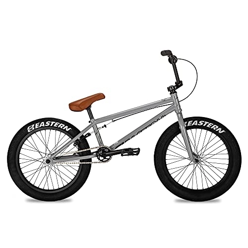 BMX : Eastern Bikes Traildigger Bicicleta BMX de 20 pulgadas con marco completo de cromo (gris)