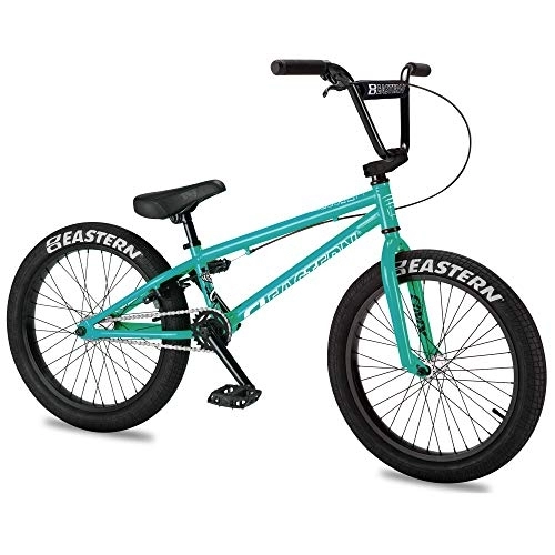 BMX : Eastern BMX Bikes - Bicicleta de 20 pulgadas modelo Cobra para niños y niñas, ligera de estilo libre, diseñada por profesionales BMX en Eastern Bikes (verde azulado)