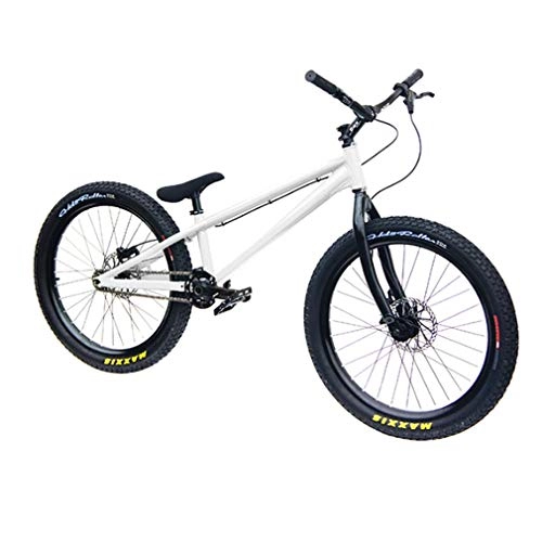 BMX : GASLIKE B5R-24 Bicicleta de 24 Pulgadas BMX Bike Stunt Bikes, Cuadro y Horquilla de aleación de Aluminio, Propio Manillar con empuñadura de Goma, Freno de Disco de Aceite Shimano MT200, Blanco