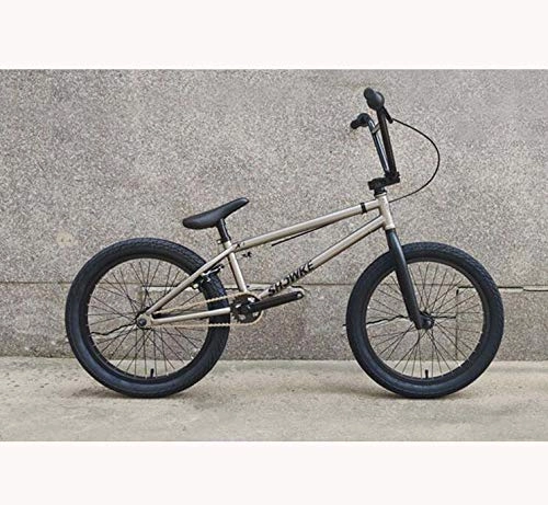 BMX : GASLIKE Bicicleta BMX de 20 Pulgadas para Adolescentes y Adultos, Nivel Principiante a avanzado, Cuadro de Acero con Alto Contenido de Carbono, Gris