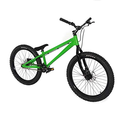 BMX : GASLIKE Bicicleta BMX Jump Bike de 24 Pulgadas, Cuadro y Horquilla de aleación de Aluminio, Freno de Disco mecánico, Verde, Entry Model