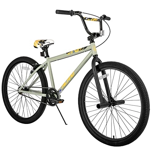 BMX : Hiland Bicicleta Infantil Bicicletas Freestyle 26 Pulgadas BMX Freestyle para Niños y Niñas Jóvenes Protector de Cadena Rueda Libre Gris…