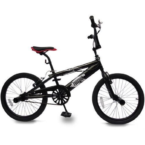 BMX : Jago Bicicleta BMX - BlackPhantom con Ruedas de 20 Pulgadas, Cuadro de Acero, Frenos V-Brake, Rotación 360°, con 4 Pegs, Negro - BMX Bikes, Bici Freestyle