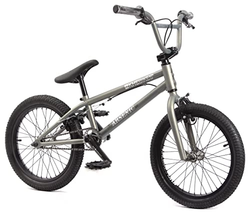 BMX : KHE - Bicicleta BMX Arsenic de 18 pulgadas, rotor Affix patentado, color gris antracita, solo 10, 1 kg