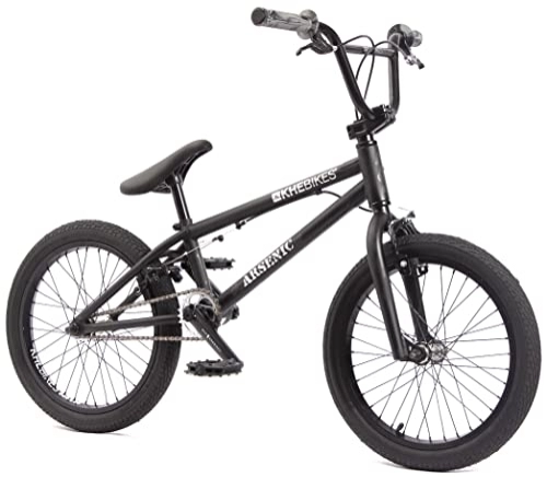 BMX : KHE - Bicicleta BMX Arsenic de 18 pulgadas, rotor patentado Affix de 360°, color negro, solo 10, 1 kg
